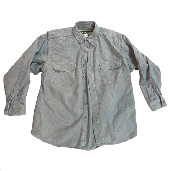 Field & Stream Vintage Flannel Cotton Button Down Long Sleeve Gray Sz XL - Picture 1 of 4
